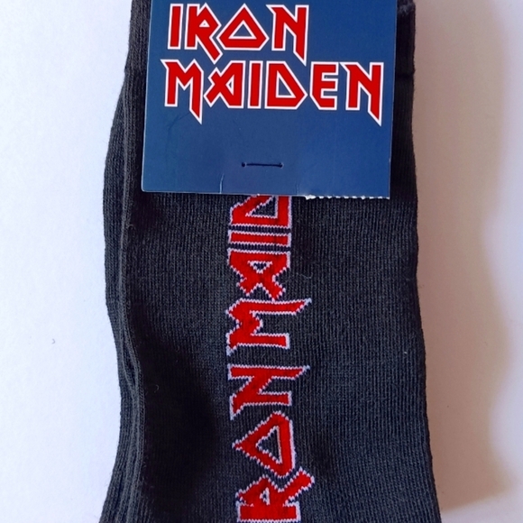 80s Rock Band Socks Women's Size 6-9.5 Black Set Of 2 - Picture 2 of 7